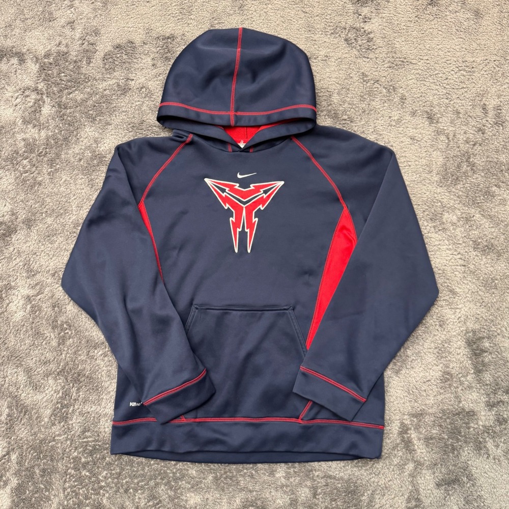 Nike Kobe Bryant Boys Hoodie XL 18-20 Navy Blue Red Pullover Graphic Sweatshirt